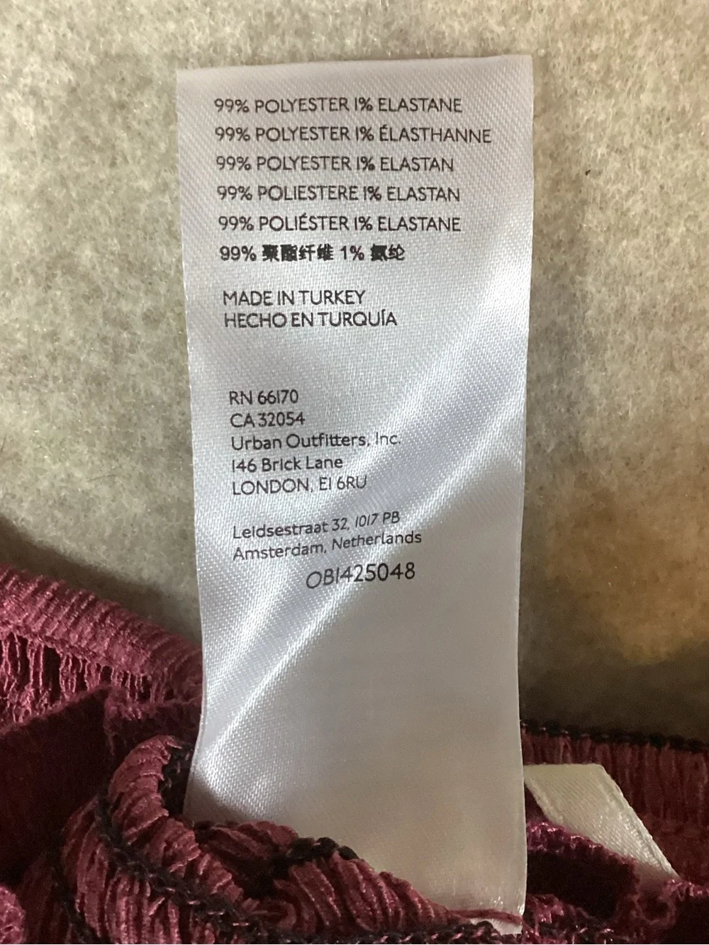 Anthropologie Plum Smocked Long-Sleeve Smocked Blouse
